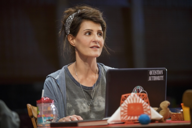 Nia Vardalos adapted and stars in Tiny Beautiful Things, directed by Thomas Kail, at the Public Theater.