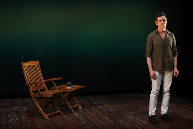 Billy Crudup stands on Alexander Dodge&#39;s set for Harry Clarke at the Vineyard Theatre.