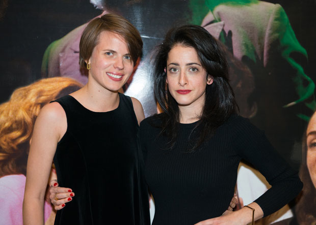 Playwrigth Sarah DeLappe and director Lila Nuegebauer celebrate opening night of The Wolves at Lincoln Center Theater.