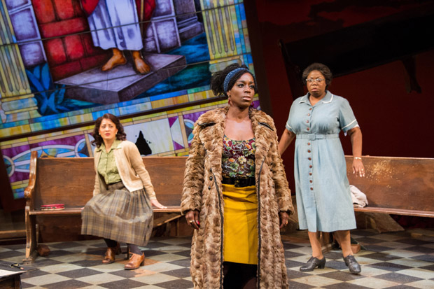 Toni L. Martin as Sephronia, Felicia Curry as Sweet Thing, and Theresa Cunningham as Sarah in Nina Simone: Four Women, directed by Timothy Douglas at Arena Stage.