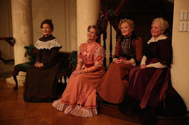 Terry Donnelly, Melissa Gilbert, Patricia Kilgarriff, and Patti Perkins in Irish Repertory Theatre&#39;s production of The Dead, 1904, directed by Ciarán O&#39;Reilly, at the American Irish Historical Society.