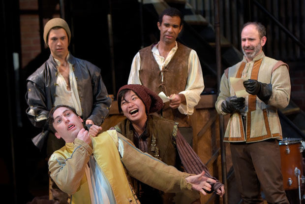 The cast of Shakespeare in Love, directed by Jasson Minadakis, at the Marin Theatre Company.