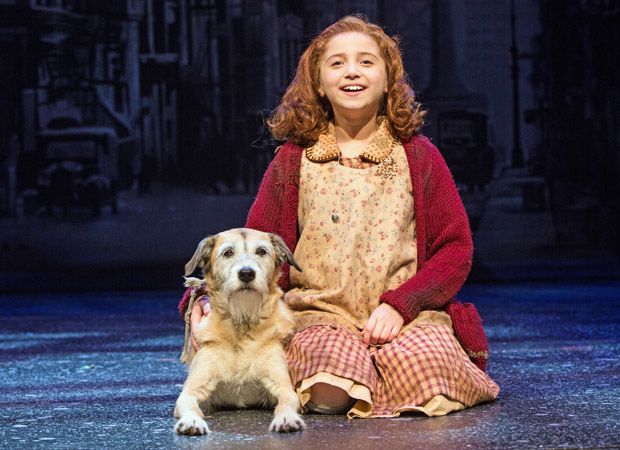Peyton Ella and Macy as Annie and Sandy at Paper Mill Playhouse.