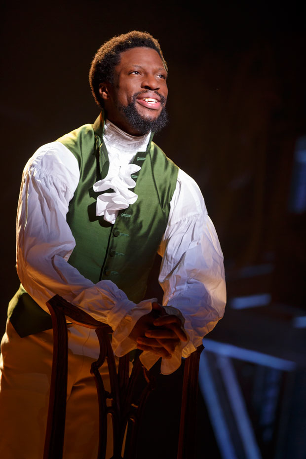 Michael Luwoye as Alexander Hamilton in the touring cast of Lin-Manuel Miranda&#39;s hit musical.