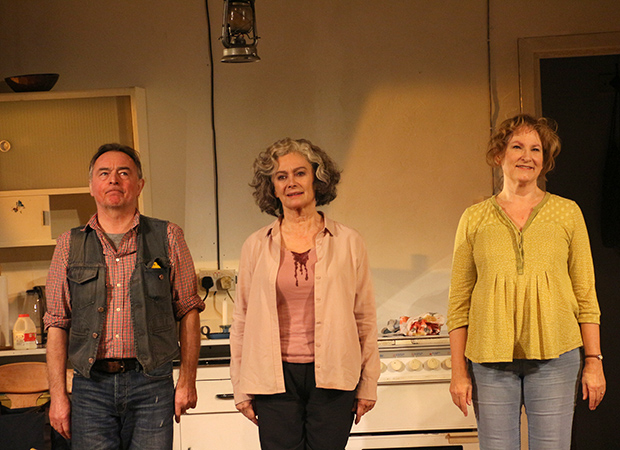 Ron Cook, Francesca Annis, and Deborah Findlay take their bow as The Children opens on Broadway.