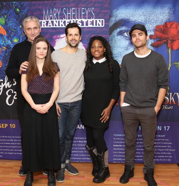 Rocco Sisto, Mia Vallet, Robert Fairchild, Krysty Swann, and Paul Wesley of Mary Shelley&#39;s Frankenstein meet the press.