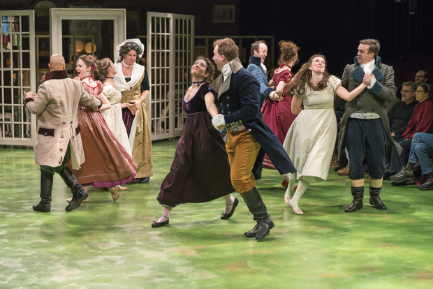 The cast of Bedlam&#39;s Sense and Sensibility, directed by Eric Tucker, at the American Repertory Theater.
