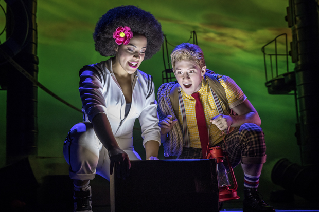 Lilli Cooper plays Sandy Cheeks, and Ethan Slater plays the title role in SpongeBob SquarePants on Broadway.