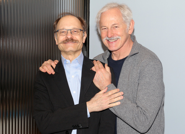 A friendly moment with David Hyde Pierce and Victor Garber.