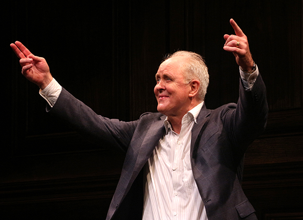 John Lithgow takes a bow as his solo show Stories By Heart opens on Broadway.