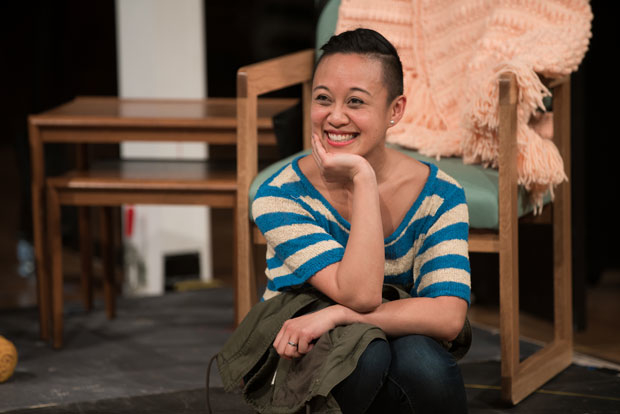 Emjoy Gavino rehearses the role of Jenny in You Got Older, directed by Jonathan Berry, at Steppenwolf Theatre.