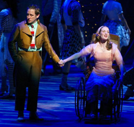 Christopher Fitzgerald and Michelle Federer in Wicked