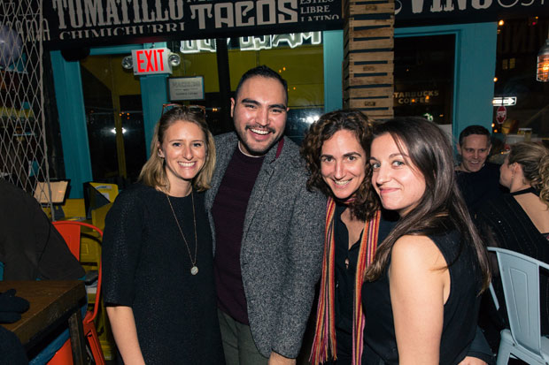 Annie Middleton, Victor Cervantes Jr., Daniella Topol, and Zoë Rhulen get together for a photo on opening night.
