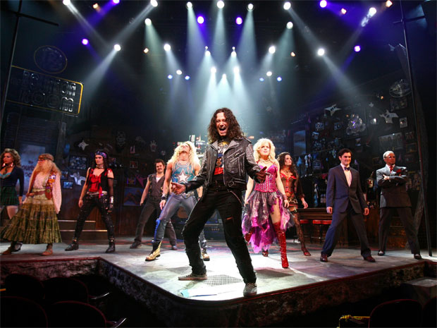 Constantine Maroulis in a scene from the original Broadway production of Rock of Ages.