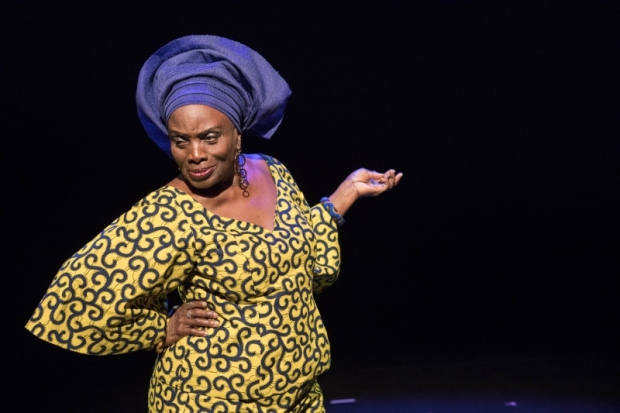 Taiwo Ajai-Lycette in Hear Word! Naija Woman Talk True, cowritten and directed by Ifeoma Fafunwa, at the American Repertory Theater.