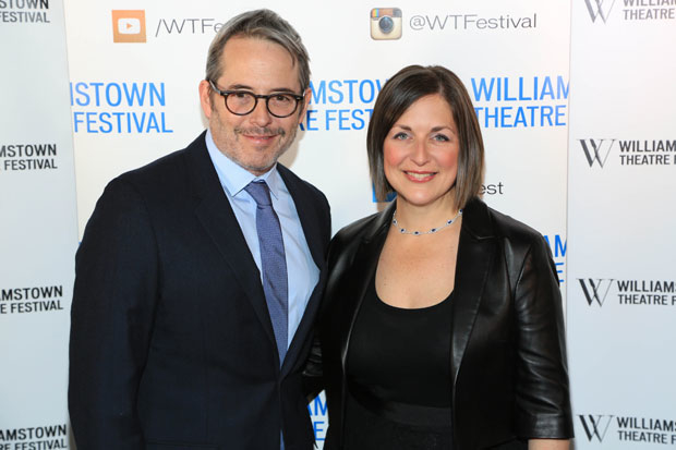 Matthew Broderick and Williamstown Theatre Festival artistic director Mandy Greenfield celebrate at the WTF annual gala.