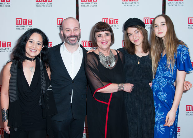 Eve Ensler (center) celebrates with her family.