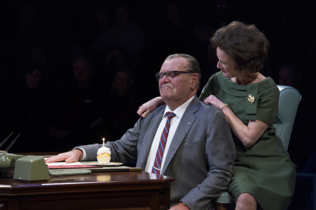 Jack Willis (President Lyndon Baines Johnson) and Susan Rome (Lady Bird Johnson) in Robert Schenkkan&#39;s The Great Society, directed by Kyle Donnelly, at Arena Stage.