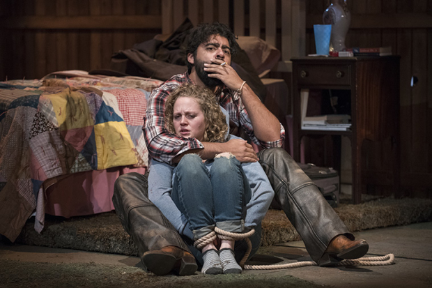 Caroline Neff (Mae) and Gabriel Ruiz (Luke) in Clare Barron&#39;s You Got Older, directed by Jonathan Berry, at Steppenwolf Theatre.