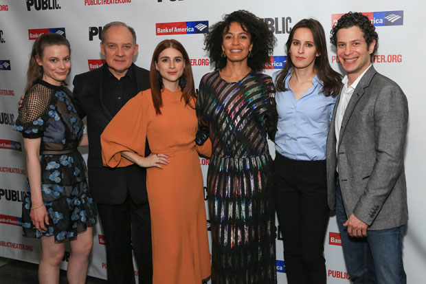 The company of Kings celebrated opening night at the Public Theater.
