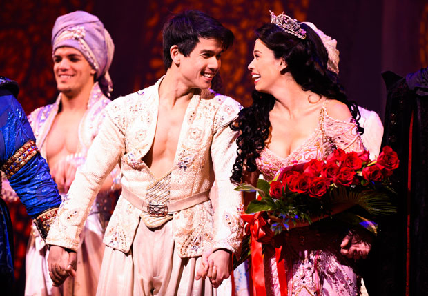 Performances of Aladdin continue at the New Amsterdam Theatre.