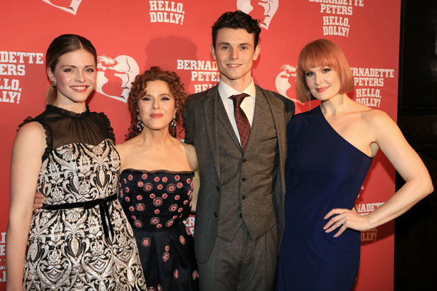 Hello, Dolly! Molly Griggs, Bernadette Peters, Charlie Stemp, and Kate Baldwin walked the red carpet.