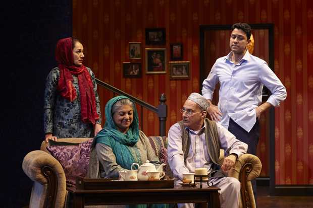 Purva Bedi, Rita Wolf, Ranjit Chowdhry, and Sanjit De Silva play members of the Bhatti family in An Ordinary Muslim.