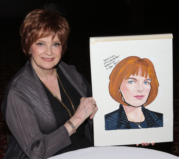 Blair Brown poses with her Sardi&#39;s portrait.