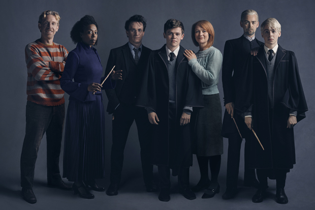Paul Thornley plays Ron Weasley, Noma Dumezweni plays Hermione Granger, Jamie Parker plays Harry Potter, Sam Clemmett plays Albus Potter, Poppy Miller plays Ginny Potter, Alex Price plays Draco Malfoy, and Anthony Boyle plays Scorpius Malfoy in the Broadway debut of Harry Potter and the Cursed Child.