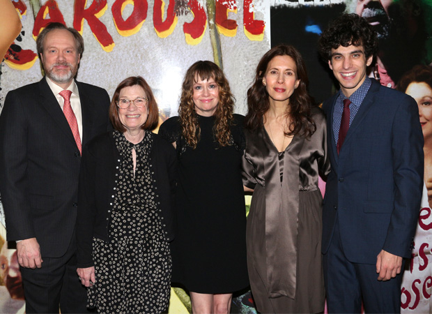 The cast of Admissions: Andrew Garman, Ann McDonough, Sally Murphy, Jessica Hecht, and Ben Edelman.