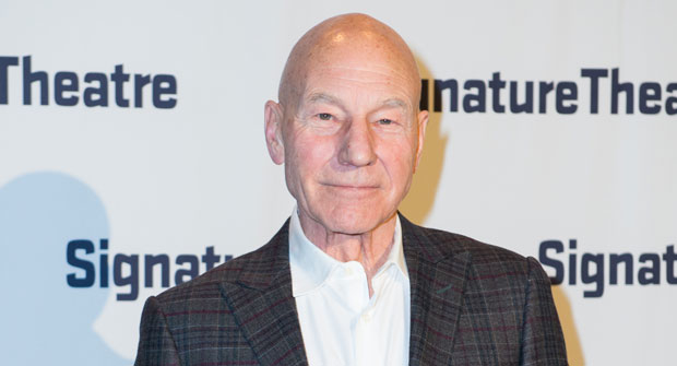 Sir Patrick Stewart made an appearance at Signature Theatre&#39;s gala on March 12.