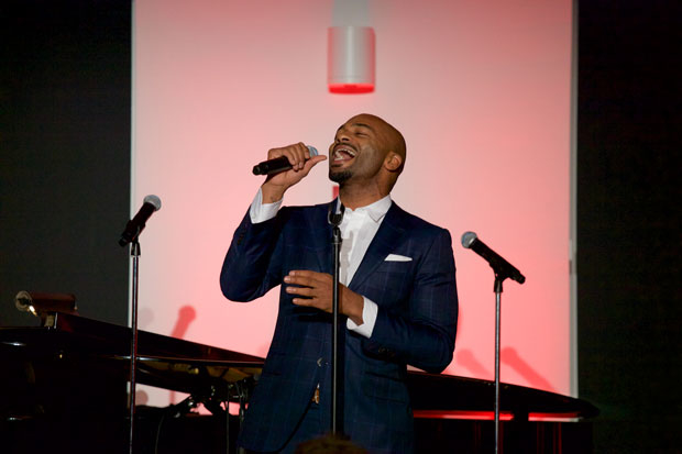 Brandon Victor Dixon performs at the 2018 Transport Group gala.