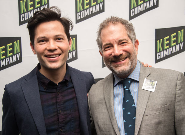 Jason Tam and director Jonathan Silverstein celebrate opening night of Later Life.