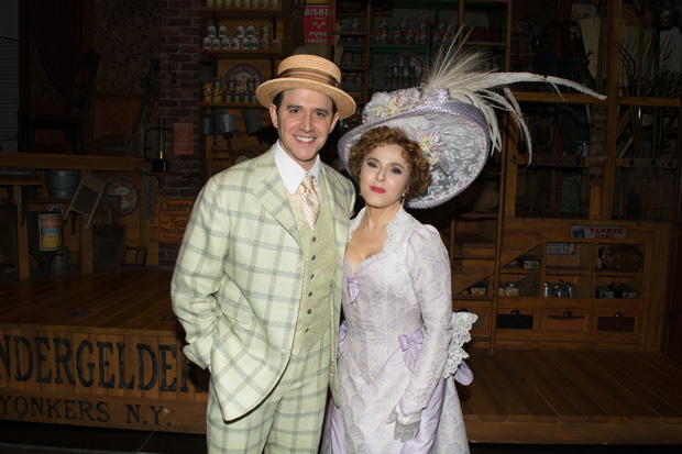 Santino Fontana and Bernadette Peters star in Hello, Dolly! at Broadway&#39;s Shubert Theatre.