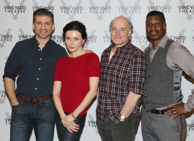 Tony Yazbeck, Irina Dvorovenko, Peter Friedman, and Teagle F Bougere lead the cast of The Beast in the Jungle, directed by Susan Stroman, at the Vineyard Theatre.
