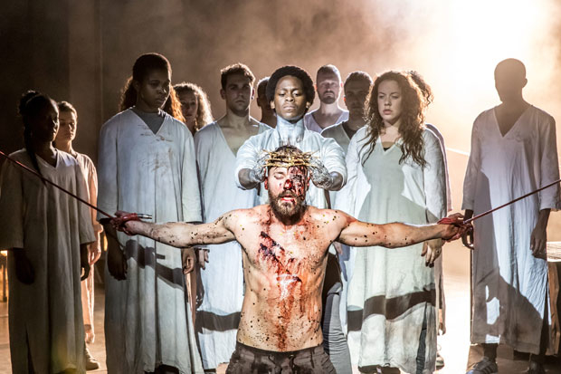 Tyrone Huntley and Declan Bennett in the Regent&#39;s Park Open Air Theatre production of Jesus Christ Superstar.
