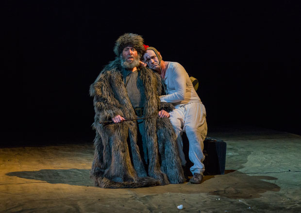 Antony Sher plays Lear, and Graham Turner play&#39;s the Fool in Royal Shakespeare Company&#39;s production of King Lear, directed by Gregory Doran, at the BAM Harvey Theater.