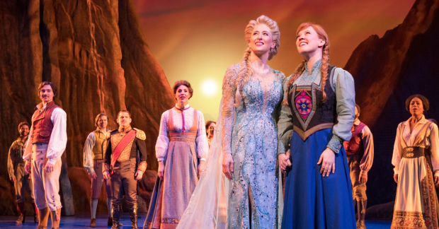 Caissie Levy and Patti Murin in the Broadway production of Frozen.
