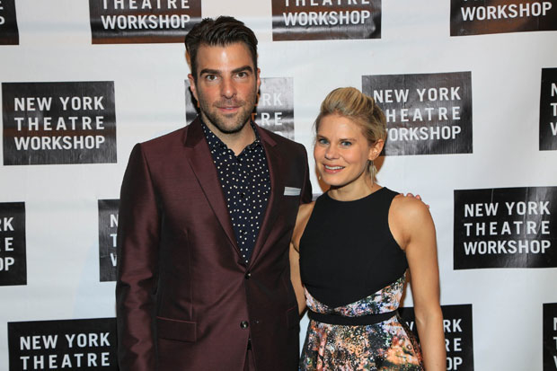Zachary Quinto and Celia Keenan-Bolger hosted the 2018 New York Theatre Workshop Gala. 