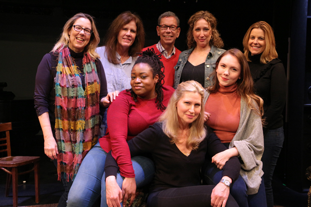 The Unexpected Joy family: Beth Falcone, Janet Hood, Allyson Kaye Daniel, Bill Russell, Luba Mason, Courtney Balan, Celeste Rose, and Amy Anders Corcoran.