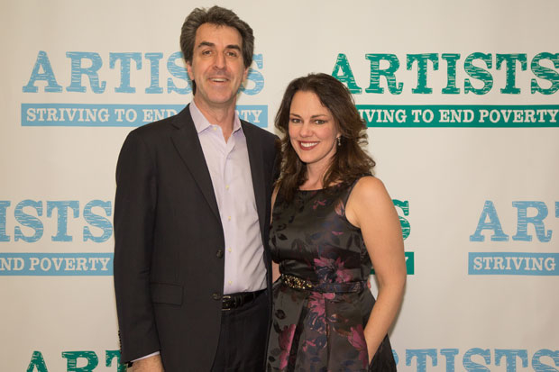 Georgia Stitt (right), seen with Jason Robert Brown, was honored at ASTEP&#39;s inaugural ASTEP and Friends gala.