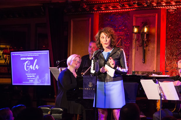 ASTEP founder Mary-Mitchell Campbell (at piano) and gala host Andrea Martin
