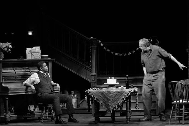 Denzel Washington as Hickey and David Morse as Larry Slade in a scene from The Iceman Cometh.