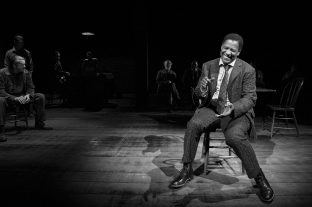 Denzel Washington takes center stage as Theodore Hickman in Eugene O&#39;Neill&#39;s The Iceman Cometh, running at the Bernard B. Jacobs Theatre.