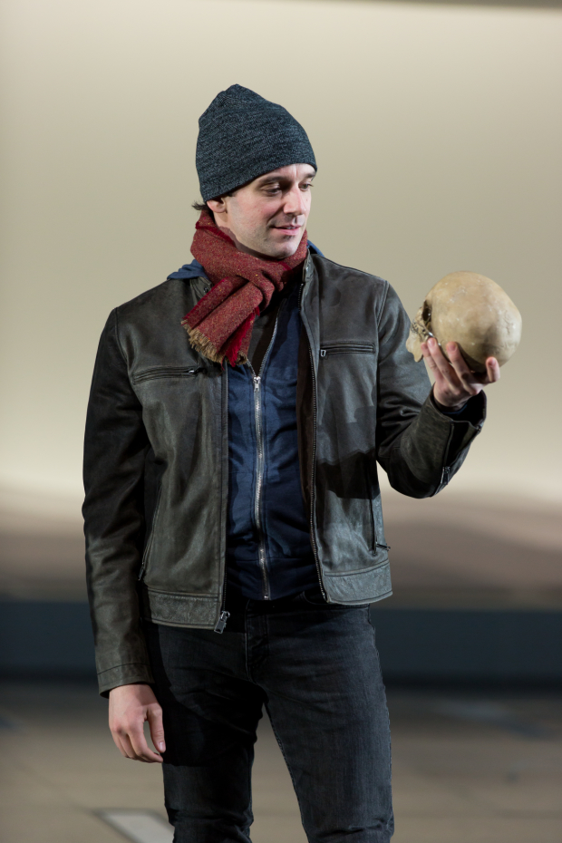 Michael Urie as the title character in Shakespeare Theatre Company&#39;s production of Hamlet in Washington, D.C.