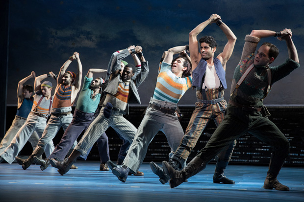 The &quot;Blow High, Blow Low&quot; dancer number performed in the new Broadway revival of Carousel.