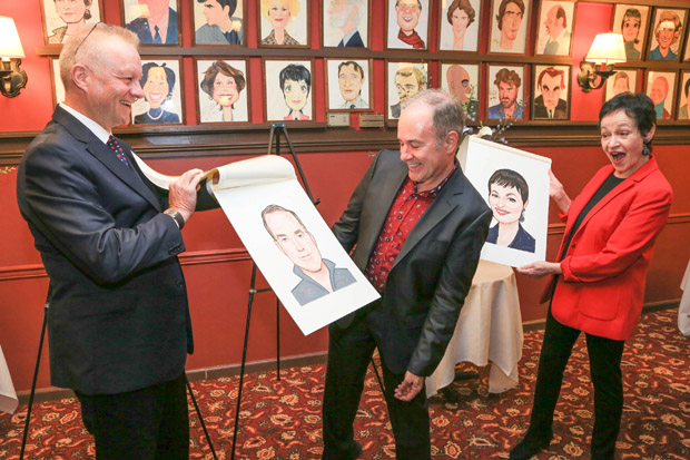 Max Klimavicius, Stephen Flahery, and Lynn Ahrens