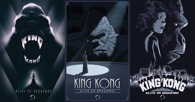 Broadway&#39;s King Kong has commissioned three new posters to promote those show, set to begin performances October 5 at the Broadway Theatre.