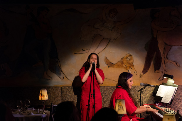 Petra Haden and Datri Bean perform as part of Nancy And Beth at the Café Carlyle.