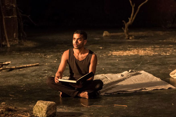 Hiran Abeysekera in Peter Brook and Marie-Hélène Estienne&#39;s The Prisoner, part of Theatre for a New Audience&#39;s 2018-19 season